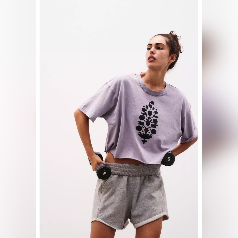 🪷NWT Free People FP Movement Inspire Logo Tee in Trailblazer Combo